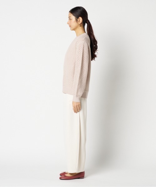 HELIOPOLE（エリオポール）の「LILY YARN MESH KNIT（ニット/セーター・レディース・ホワイト/ベージュ・38）」の7枚目の写真