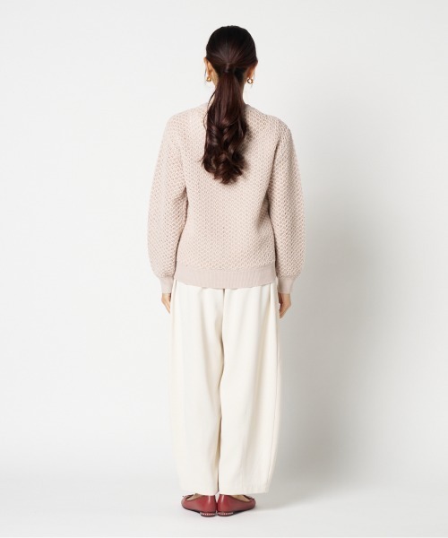 HELIOPOLE（エリオポール）の「LILY YARN MESH KNIT（ニット/セーター・レディース・ホワイト/ベージュ・38）」の8枚目の写真