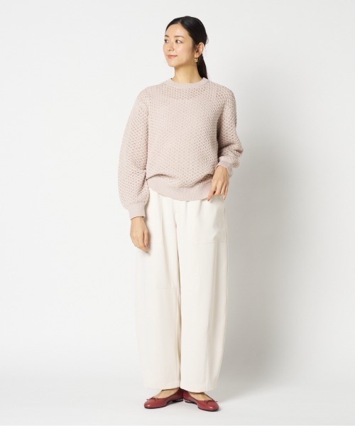 HELIOPOLE（エリオポール）の「LILY YARN MESH KNIT（ニット/セーター・レディース・ホワイト/ベージュ・38）」の9枚目の写真