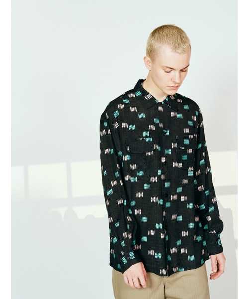 TOWNCRAFT(タウンクラフト)の「TOWN CRAFT タウンクラフト / PRINTED LOOP COLLAR SHIRT(シャツ/ブラウス・メンズ・ブラック/ホワイト・MEDIUM/LARGE)」の4枚目の写真