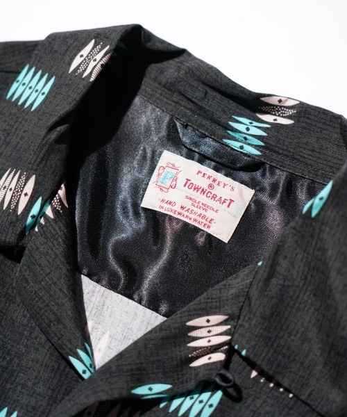 TOWNCRAFT(タウンクラフト)の「TOWN CRAFT タウンクラフト / PRINTED LOOP COLLAR SHIRT(シャツ/ブラウス・メンズ・ブラック/ホワイト・MEDIUM/LARGE)」の21枚目の写真