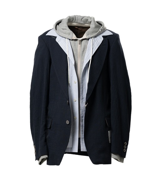 Mix Layered Wool Jacket（テーラードジャケット）｜Maison MIHARA