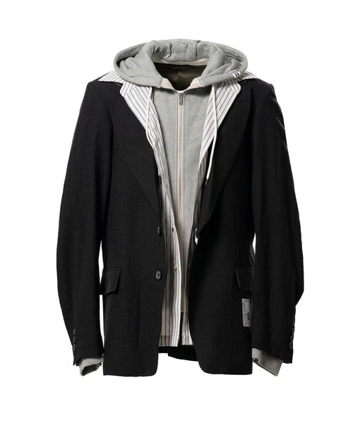 Mix Layered Wool Jacket（テーラードジャケット）｜Maison MIHARA