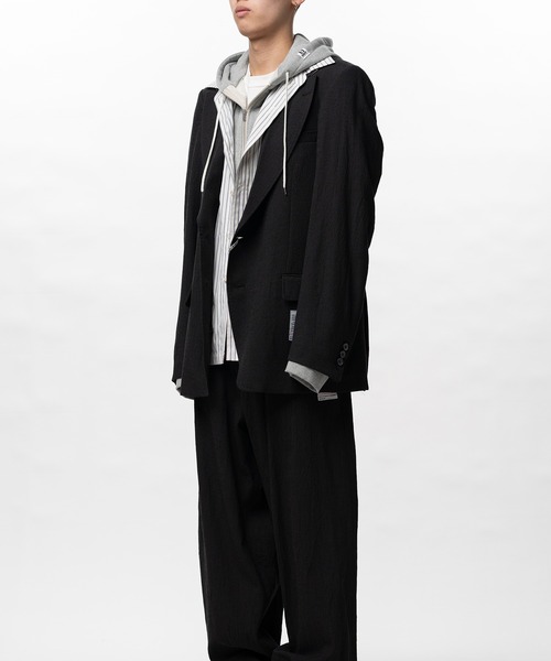 Mix Layered Wool Jacket（テーラードジャケット）｜Maison MIHARA