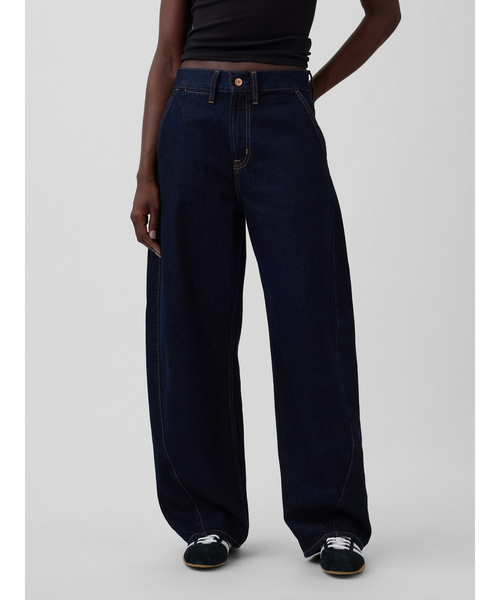 GAP（ギャップ）の「ハイライズ バギー バレルデニム（デニムパンツ・レディース・インディゴブルー・30/26/25/23/24/27/28/29）」の6枚目の写真