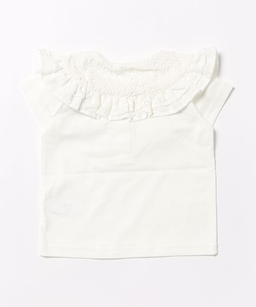 maarook（マルーク）の「天竺レース衿Tシャツ（Tシャツ/カットソー・キッズ・ブルー/ホワイト・100cm/110cm/120cm/130cm/90cm）」の3枚目の写真