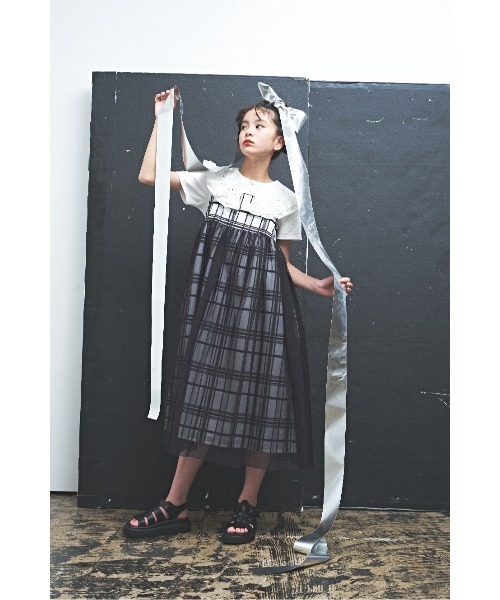 maarook（マルーク）の「天竺レース衿Tシャツ（Tシャツ/カットソー・キッズ・ブルー/ホワイト・100cm/110cm/120cm/130cm/90cm）」の11枚目の写真