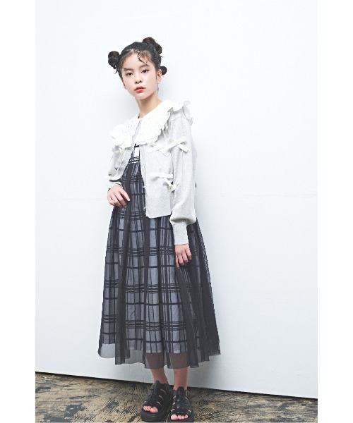 maarook（マルーク）の「天竺レース衿Tシャツ（Tシャツ/カットソー・キッズ・ブルー/ホワイト・100cm/110cm/120cm/130cm/90cm）」の14枚目の写真