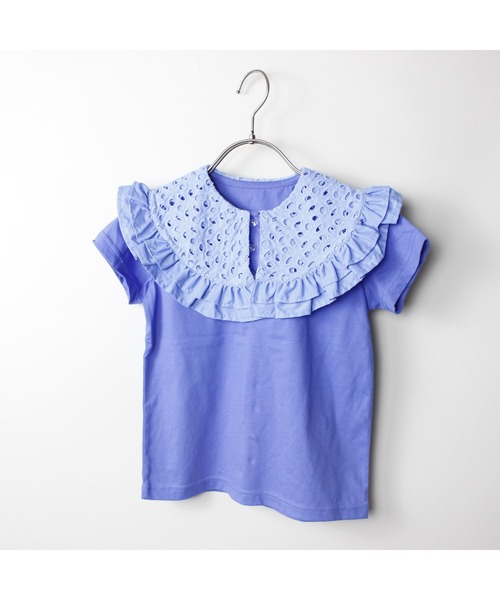 maarook（マルーク）の「天竺レース衿Tシャツ（Tシャツ/カットソー・キッズ・ブルー/ホワイト・100cm/110cm/120cm/130cm/90cm）」の16枚目の写真