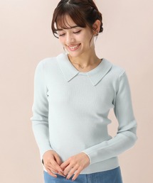 2026春夏新作 4wayポロ衿リブニット