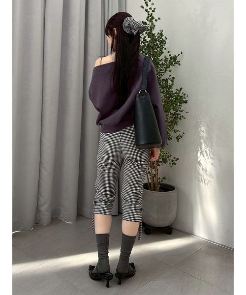 LILY BROWN（リリーブラウン）の「サイドリボンカプリパンツ（その他パンツ・レディース・ブラック/インディゴブルー/チェック・0/1）」の15枚目の写真