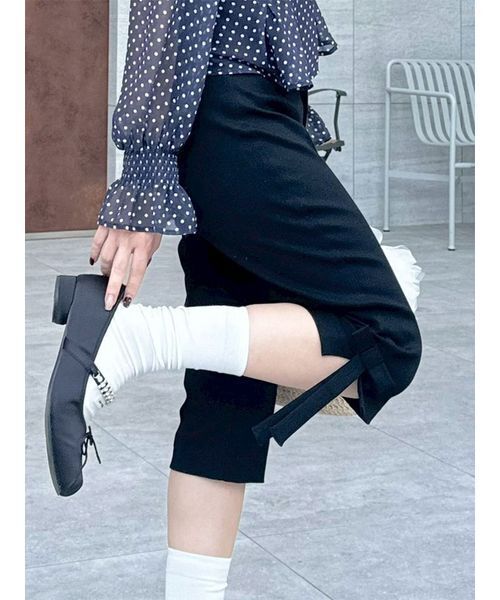 LILY BROWN（リリーブラウン）の「サイドリボンカプリパンツ（その他パンツ・レディース・ブラック/インディゴブルー/チェック・0/1）」の20枚目の写真