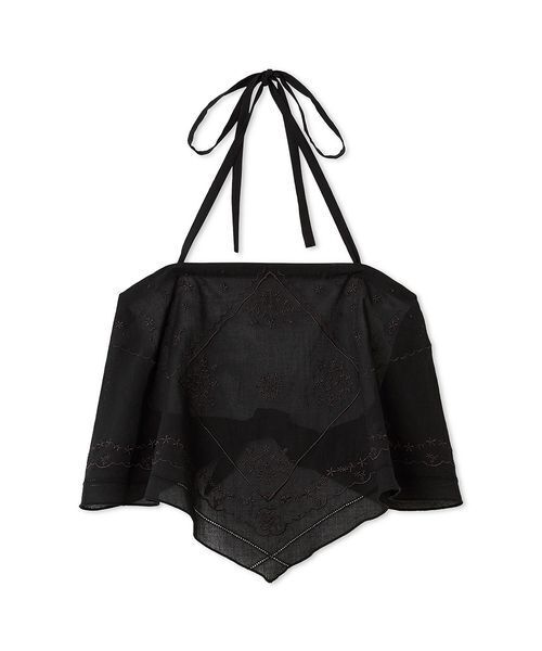 FURFUR（ファーファー）の「ハンカチ刺繍マルチウェイキャミソール（キャミソール・レディース・ブラック/ホワイト/ライム・F）」の2枚目の写真