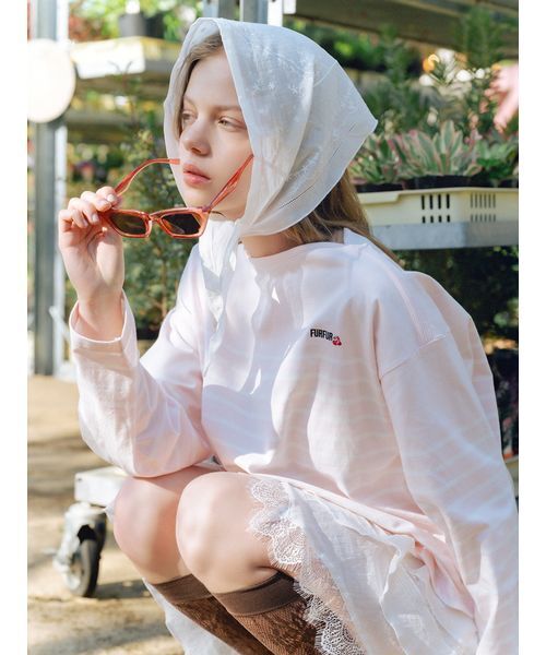 FURFUR（ファーファー）の「ハンカチ刺繍マルチウェイキャミソール（キャミソール・レディース・ブラック/ホワイト/ライム・F）」の4枚目の写真