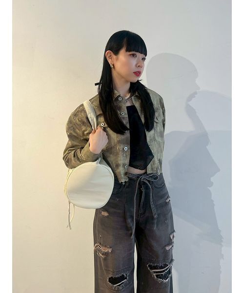 FURFUR（ファーファー）の「ハンカチ刺繍マルチウェイキャミソール（キャミソール・レディース・ブラック/ホワイト/ライム・F）」の13枚目の写真