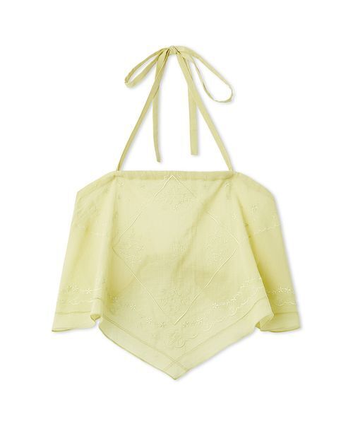 FURFUR（ファーファー）の「ハンカチ刺繍マルチウェイキャミソール（キャミソール・レディース・ブラック/ホワイト/ライム・F）」の14枚目の写真