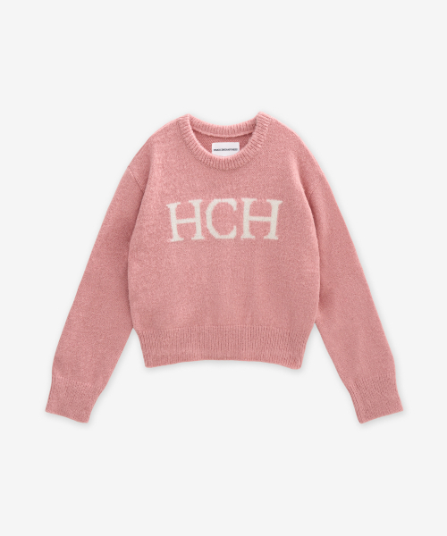HARDCORE HAPPINESS(ハードコアハピネス)の「HCHロゴラウンドネックウールニット_ピンク(ニット/セーター・レディース・その他・FREE)」の1枚目の写真
