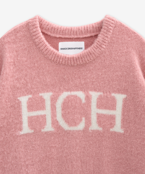 HARDCORE HAPPINESS(ハードコアハピネス)の「HCHロゴラウンドネックウールニット_ピンク(ニット/セーター・レディース・その他・FREE)」の4枚目の写真