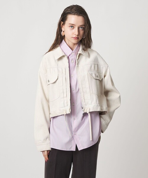 セール】＜ASTRAET＞コーティング ジップ デニムジャケット UNISEX