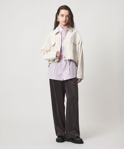 セール】＜ASTRAET＞コーティング ジップ デニムジャケット UNISEX