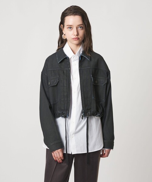 セール】＜ASTRAET＞コーティング ジップ デニムジャケット UNISEX