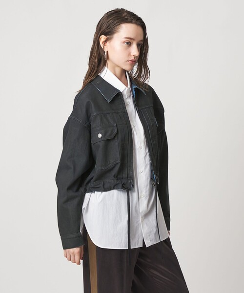 ASTRAET(アストラット)の「<ASTRAET>コーティング ジップ デニムジャケット UNISEX(デニムジャケット・レディース・オフホワイト/ブラック・FREE)」の20枚目の写真
