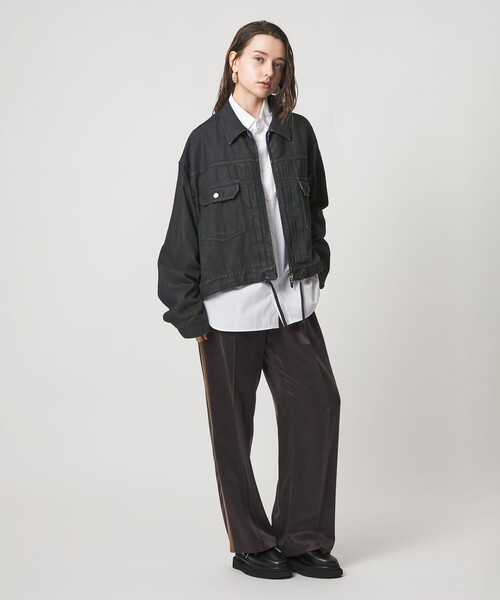 セール】＜ASTRAET＞コーティング ジップ デニムジャケット UNISEX