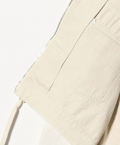 ASTRAET(アストラット)の「<ASTRAET>コーティング ジップ デニムジャケット UNISEX(デニムジャケット・レディース・オフホワイト/ブラック・FREE)」の3枚目の写真