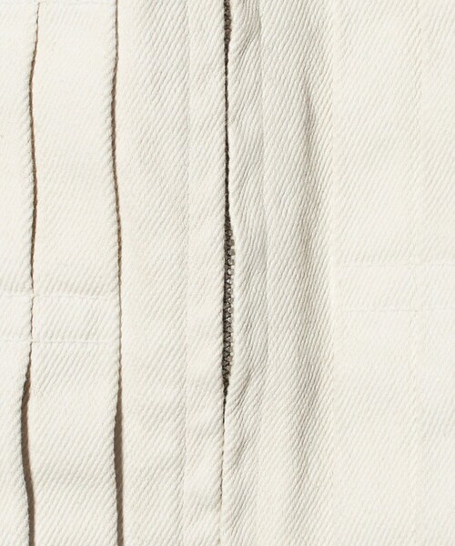 ASTRAET(アストラット)の「<ASTRAET>コーティング ジップ デニムジャケット UNISEX(デニムジャケット・レディース・オフホワイト/ブラック・FREE)」の4枚目の写真