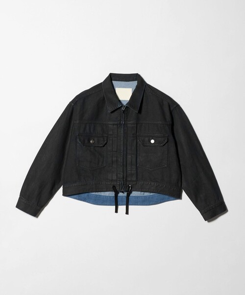 セール】＜ASTRAET＞コーティング ジップ デニムジャケット UNISEX