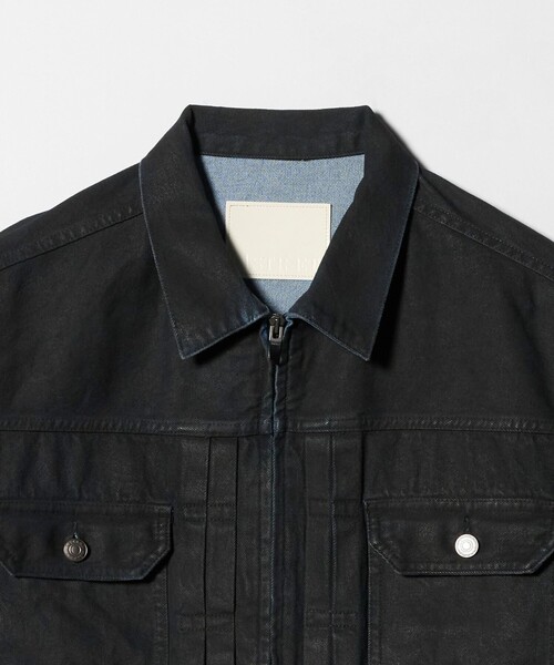 セール】＜ASTRAET＞コーティング ジップ デニムジャケット UNISEX