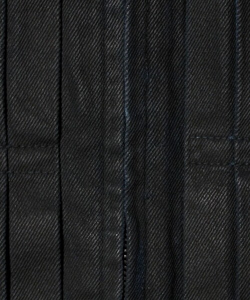 ASTRAET(アストラット)の「<ASTRAET>コーティング ジップ デニムジャケット UNISEX(デニムジャケット・レディース・オフホワイト/ブラック・FREE)」の9枚目の写真