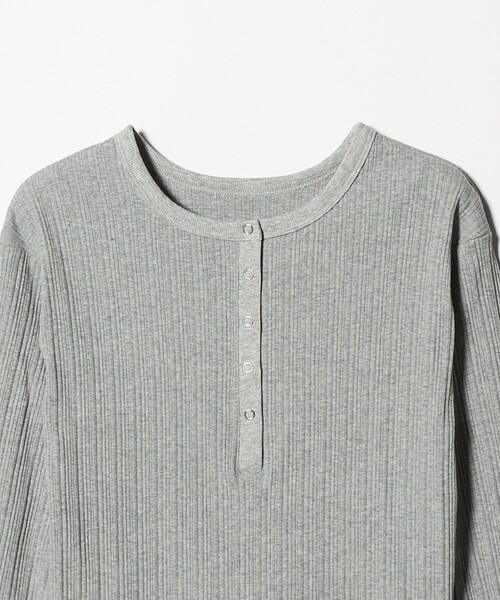 BEAUTY&YOUTH UNITED ARROWS（ビューティーアンドユースユナイテッドアローズ）の「【WEB限定】ランダムリブ ヘンリーネック スナッププルオーバー（Tシャツ/カットソー・レディース・グレー系/ネイビー/ライトピンク/ベージュ・FREE）」の9枚目の写真