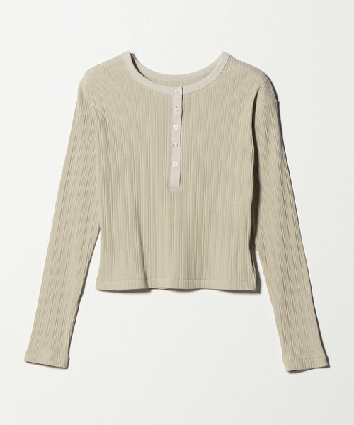 BEAUTY&YOUTH UNITED ARROWS（ビューティーアンドユースユナイテッドアローズ）の「【WEB限定】ランダムリブ ヘンリーネック スナッププルオーバー（Tシャツ/カットソー・レディース・グレー系/ネイビー/ライトピンク/ベージュ・FREE）」の12枚目の写真
