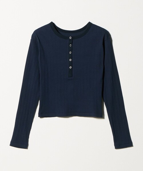 BEAUTY&YOUTH UNITED ARROWS(ビューティーアンドユースユナイテッドアローズ)の「【WEB限定】ランダムリブ ヘンリーネック スナッププルオーバー(Tシャツ/カットソー・レディース・グレー系/ライトピンク/ベージュ/ネイビー・FREE)」の9枚目の写真