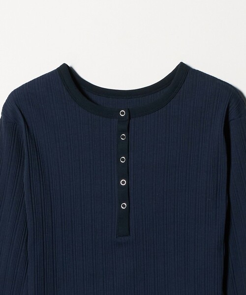 BEAUTY&YOUTH UNITED ARROWS(ビューティーアンドユースユナイテッドアローズ)の「【WEB限定】ランダムリブ ヘンリーネック スナッププルオーバー(Tシャツ/カットソー・レディース・グレー系/ライトピンク/ベージュ/ネイビー・FREE)」の7枚目の写真