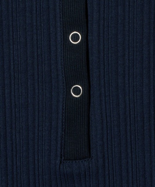 BEAUTY&YOUTH UNITED ARROWS(ビューティーアンドユースユナイテッドアローズ)の「【WEB限定】ランダムリブ ヘンリーネック スナッププルオーバー(Tシャツ/カットソー・レディース・グレー系/ライトピンク/ベージュ/ネイビー・FREE)」の6枚目の写真