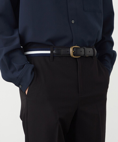 COMME CA ISM(コムサイズム)の「アイビーテープベルト(ベルト・メンズ・ネイビー系/ネイビー×ホワイト/ブラック×グレー・FREE)」の11枚目の写真