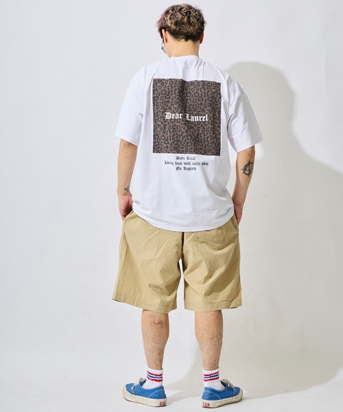 ムラサキスポーツ(ムラサキスポーツ)の「【ムラサキスポーツ限定】DEAR LAUREL/ディアローレル 半袖 Tシャツ ロゴ レオパード柄 バックプリント 軽量 速乾 水陸両用 DL26S-2107(Tシャツ/カットソー・メンズ・ブラック/ホワイト/チャコール・XL/L/M)」の7枚目の写真