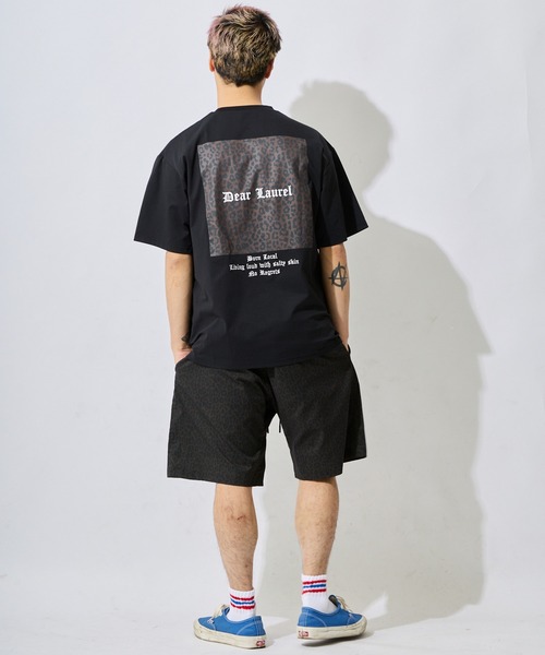 ムラサキスポーツ(ムラサキスポーツ)の「【ムラサキスポーツ限定】DEAR LAUREL/ディアローレル 半袖 Tシャツ ロゴ レオパード柄 バックプリント 軽量 速乾 水陸両用 DL26S-2107(Tシャツ/カットソー・メンズ・ブラック/ホワイト/チャコール・XL/L/M)」の16枚目の写真