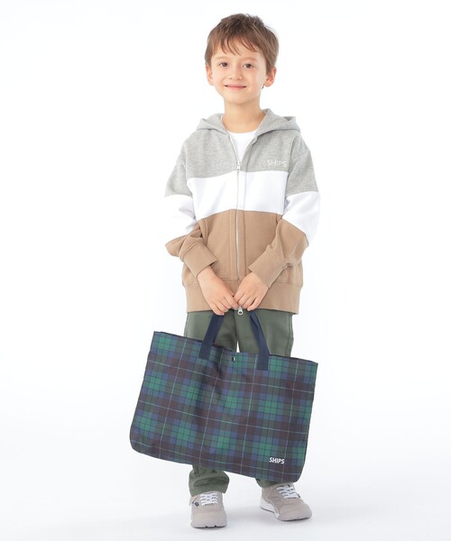 SHIPS（シップス）の「SHIPS KIDS:オリジナル タータンチェック レッスン トートバッグ（ショルダーバッグ・キッズ・ネイビー・ONE SIZE）」の3枚目の写真