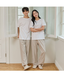JJNIYA（チニヤ）の「共用クリスベージュ9部パジャマパンツ（ルームウェア/パジャマ）」