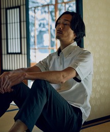 【COLE HAAN/コール ハーン】別注 綿麻オックス半袖シャツ<吸水速乾/UVカット/遮熱/透け防止>