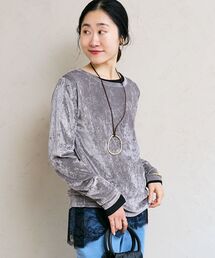 le.coeur blanc | メッシュベロアカットソー(Tシャツ/カットソー)