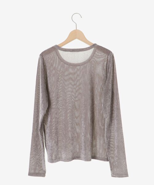 le.coeur blanc（ルクールブラン）の「メッシュベロアカットソー（Tシャツ/カットソー・レディース・ライトグレー・38）」の19枚目の写真