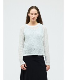 mizuiro ind レースクルーネックTシャツ