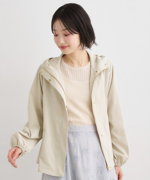 LAURA ASHLEY(ローラアシュレイ)の「【洗える】フード付きライトブルゾン(ブルゾン・レディース・ベージュ/ネイビー・38/40)」の2枚目の写真