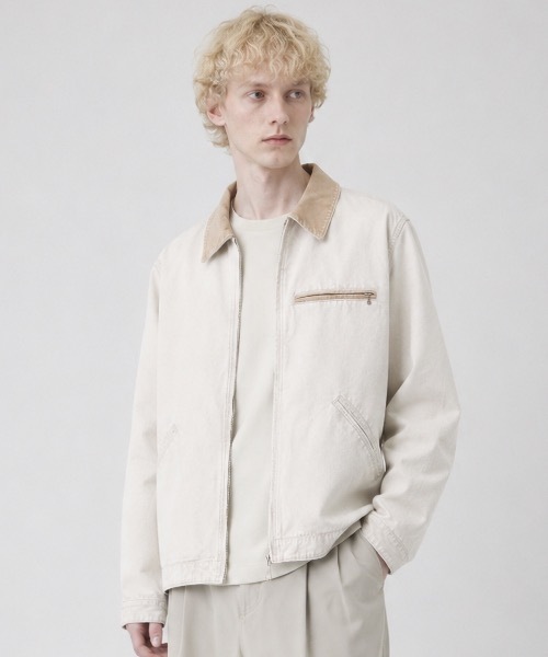 HOUSTON(ヒューストン)の「HOUSTON / COTTON CANVAS FADE WORK JACKET(ブルゾン・メンズ・グレー/チャコールグレー/ブラウン・X-LARGE/LARGE)」の3枚目の写真