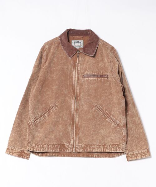 HOUSTON(ヒューストン)の「HOUSTON / COTTON CANVAS FADE WORK JACKET(ブルゾン・メンズ・グレー/チャコールグレー/ブラウン・X-LARGE/LARGE)」の4枚目の写真
