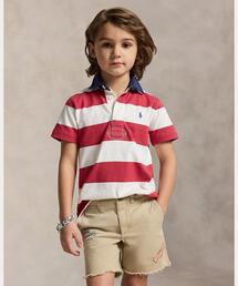 POLO RALPH LAUREN CHILDRENSWEAR（ポロ ラルフ ローレン チルドレンズウェア）の「ストライプド コットン ショートスリーブ ラグビー シャツ（その他トップス）」